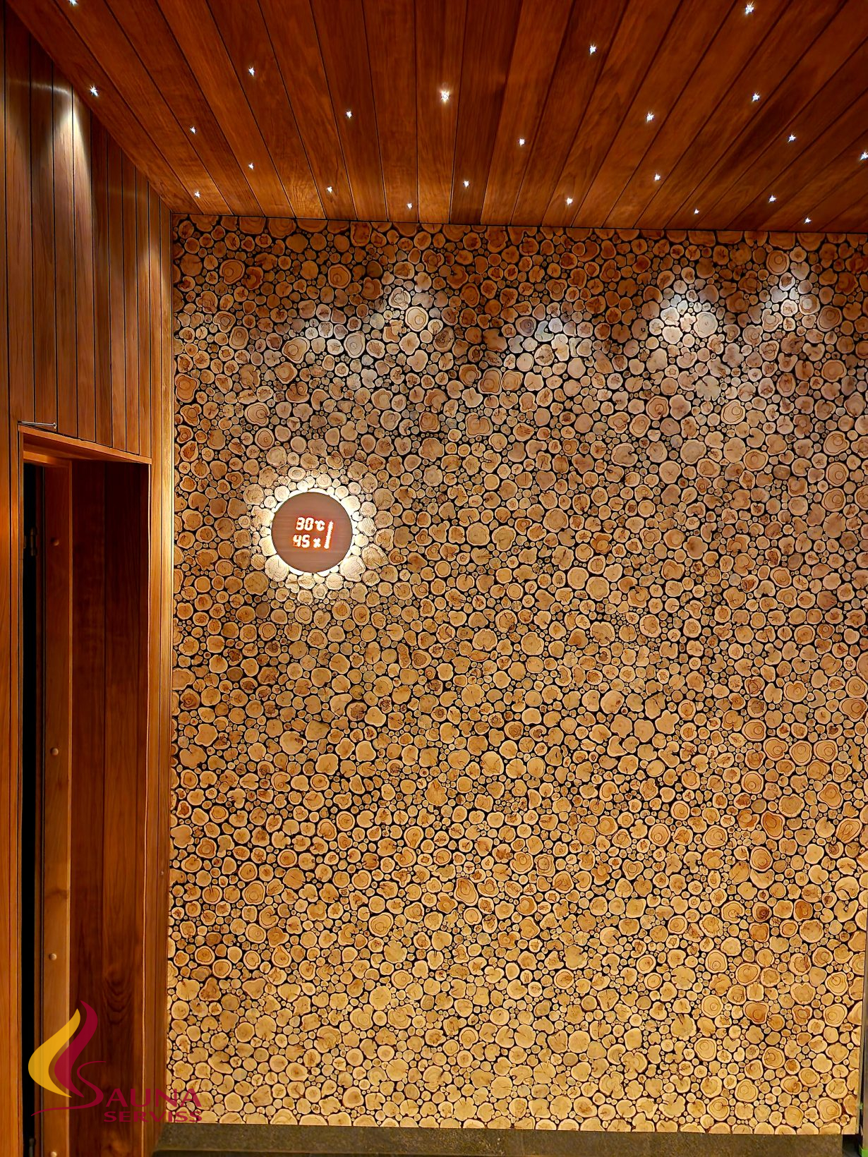 Kadiķa siena ar Aspectu termometru kā dekoru